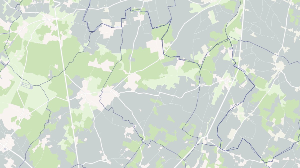 Aperçu cartographique de Vézières, centré sur la commune