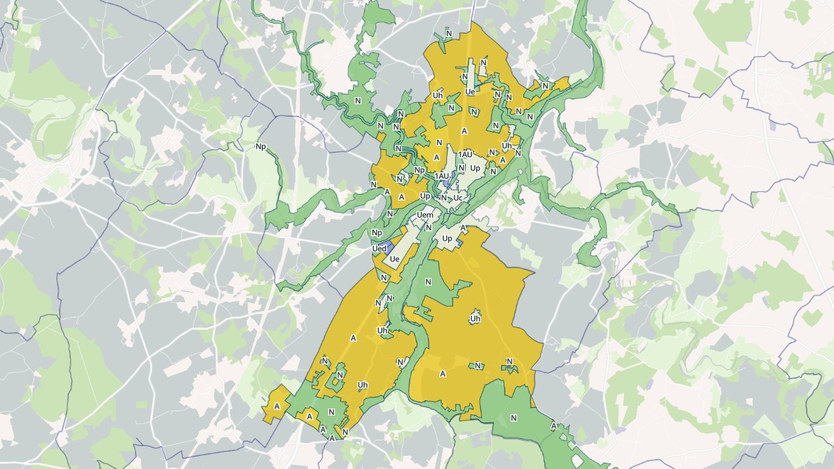 Aperçu cartographique de Vivonne, centré sur la commune