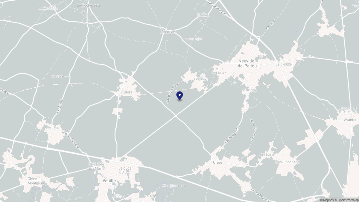 Aperçu cartographique de Yversay, centré sur la commune