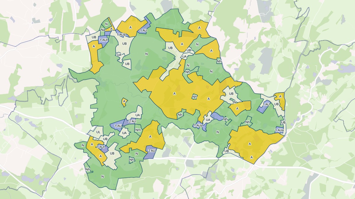 Aperçu cartographique de Aureil, centré sur la commune