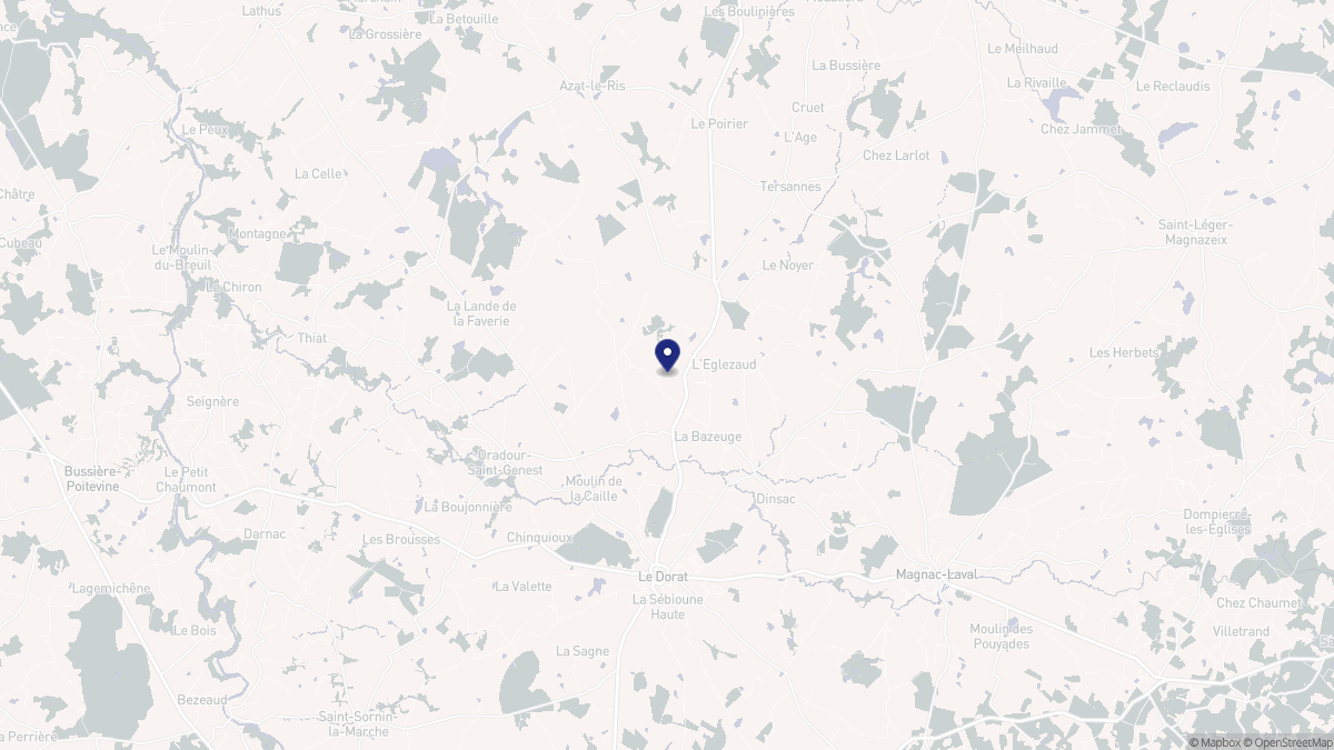 Aperçu cartographique de La Bazeuge, centré sur la commune