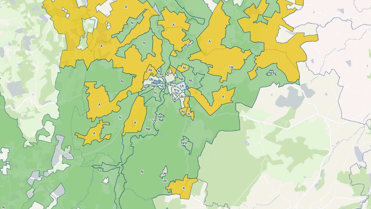 Aperçu cartographique de Les Cars, centré sur la commune