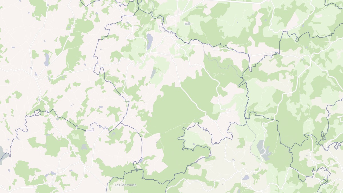 Aperçu cartographique de Châteauneuf-la-Forêt, centré sur la commune