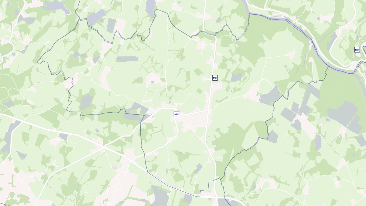 Aperçu cartographique de Eybouleuf, centré sur la commune