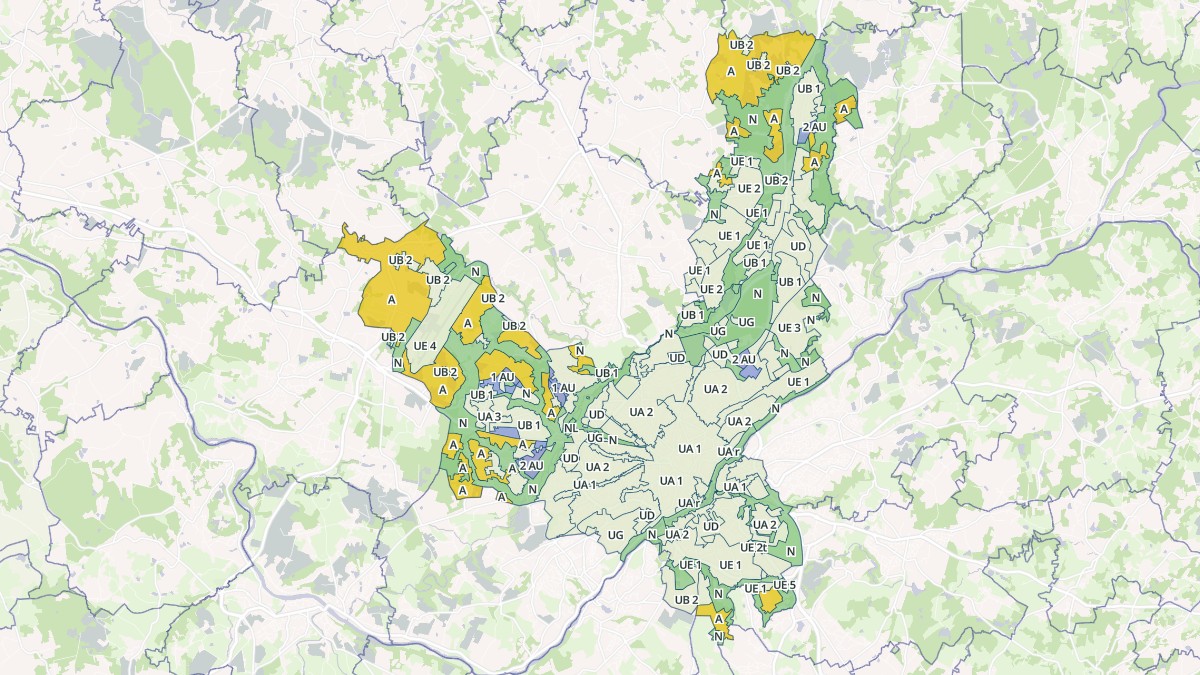 Aperçu cartographique de Limoges, centré sur la commune