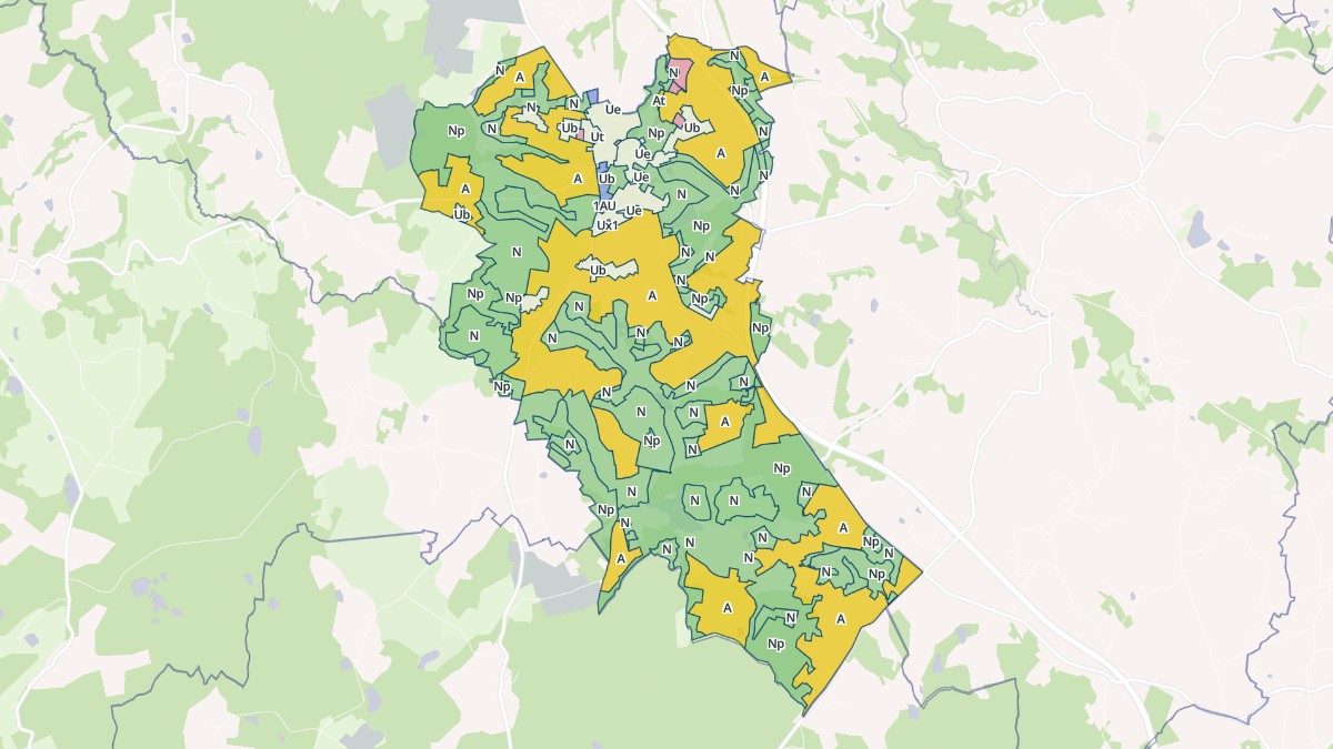 Aperçu cartographique de Magnac-Bourg, centré sur la commune