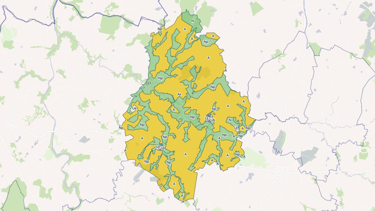 Aperçu cartographique de Oradour-Saint-Genest, centré sur la commune