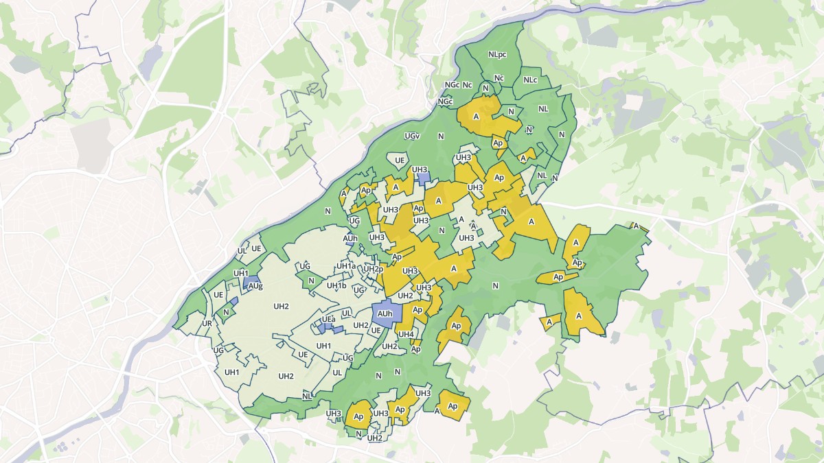 Aperçu cartographique de Panazol, centré sur la commune