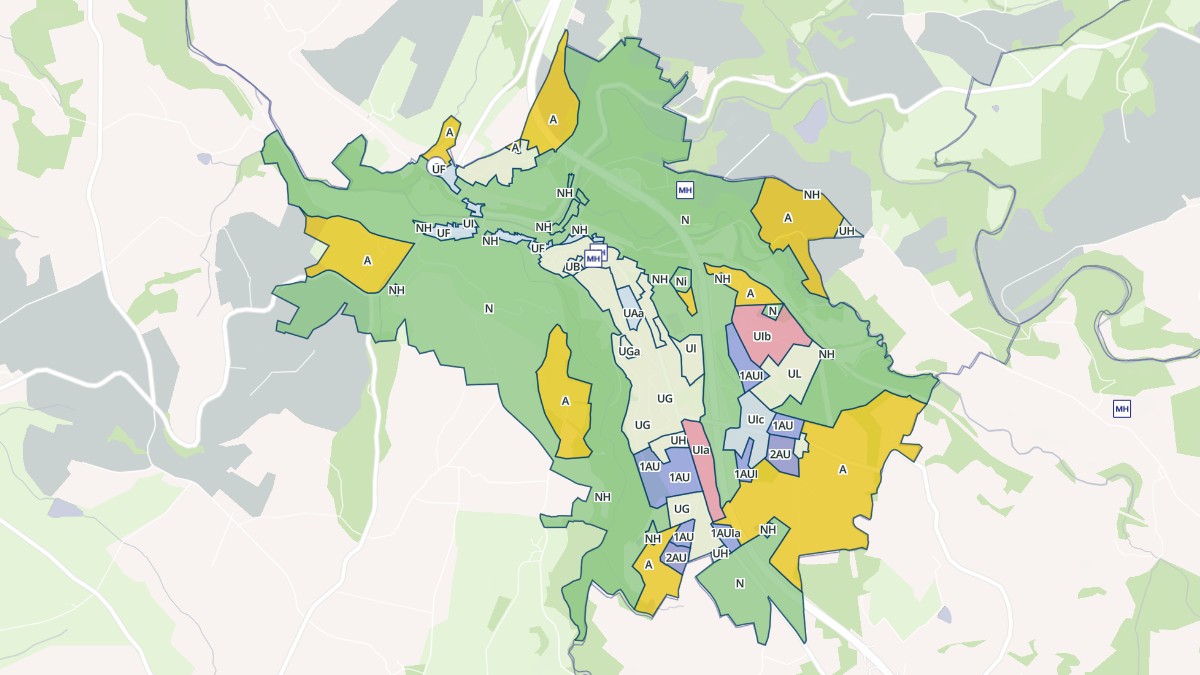 Aperçu cartographique de Pierre-Buffière, centré sur la commune