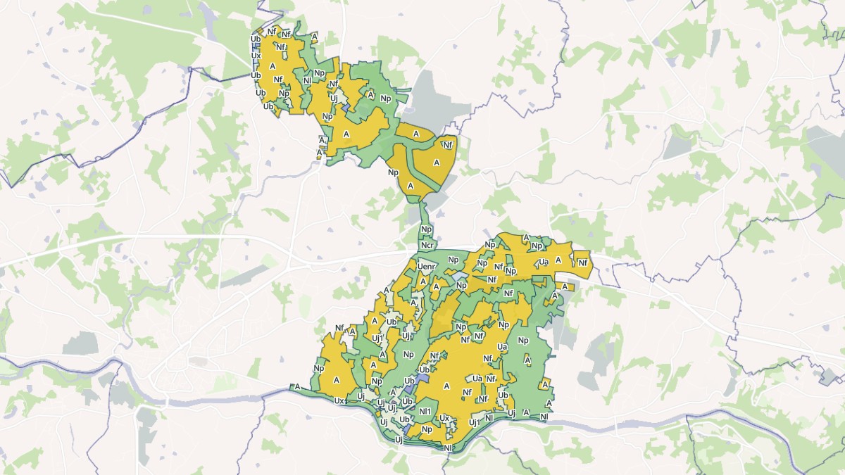 Aperçu cartographique de Saint-Brice-sur-Vienne, centré sur la commune