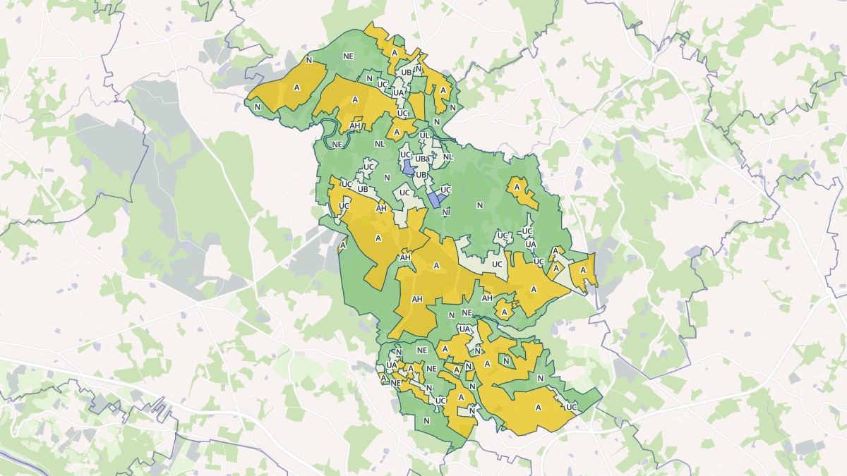Aperçu cartographique de Saint-Gence, centré sur la commune