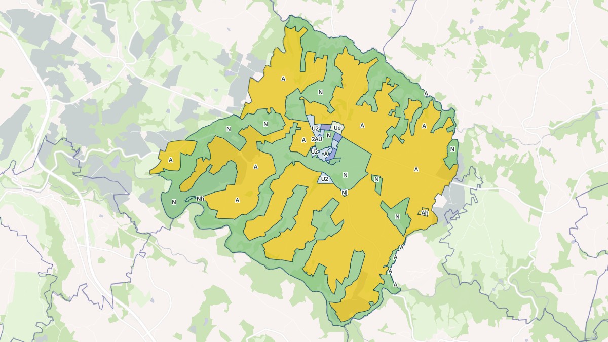 Aperçu cartographique de Saint-Genest-sur-Roselle, centré sur la commune