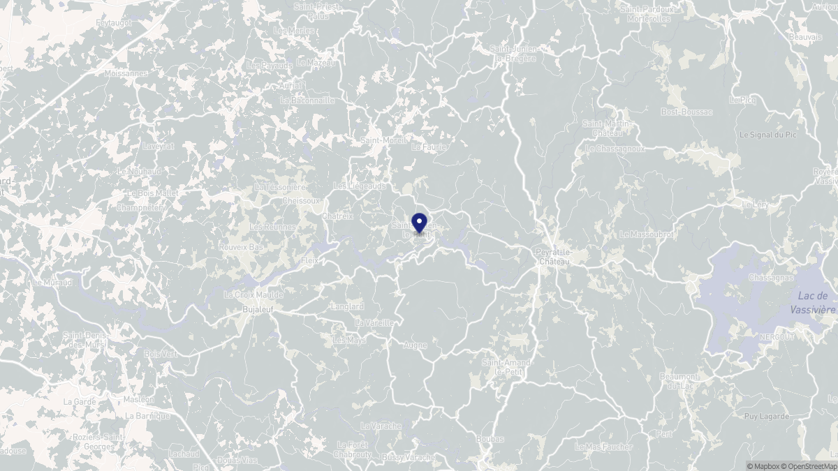 Aperçu cartographique de Saint-Julien-le-Petit, centré sur la commune