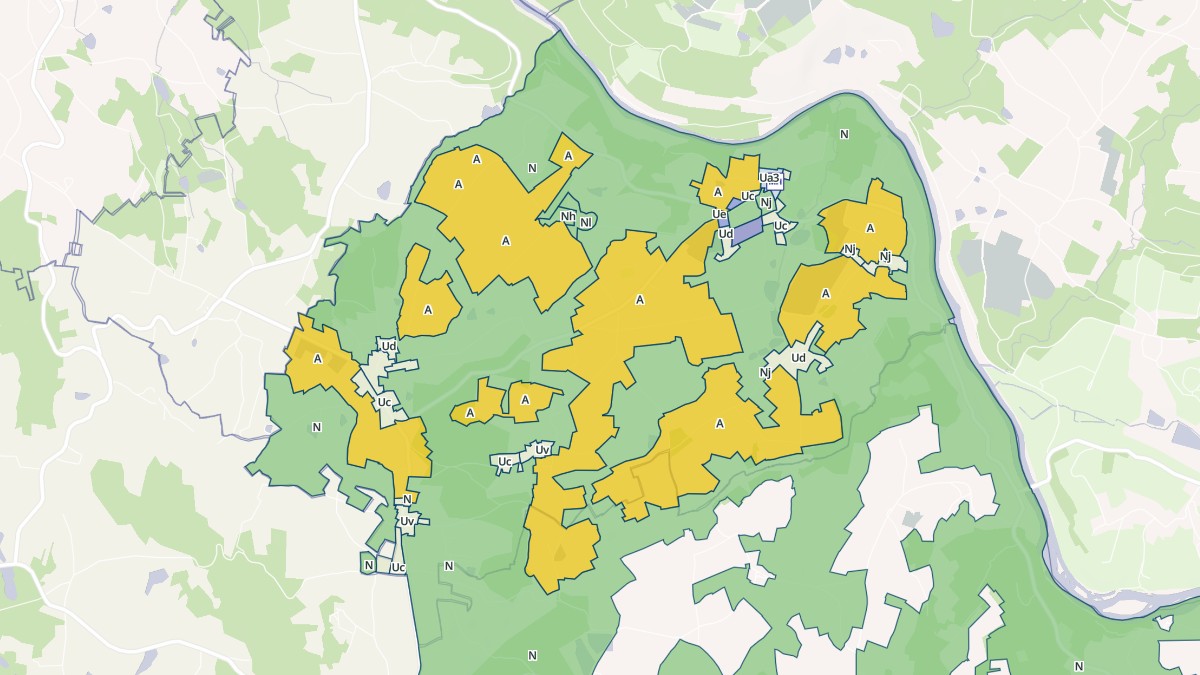 Aperçu cartographique de Saint-Yrieix-sous-Aixe, centré sur la commune