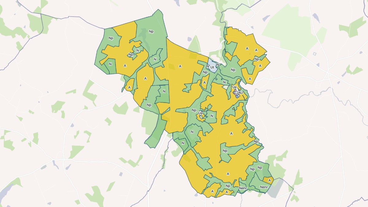 Aperçu cartographique de Verneuil-Moustiers, centré sur la commune