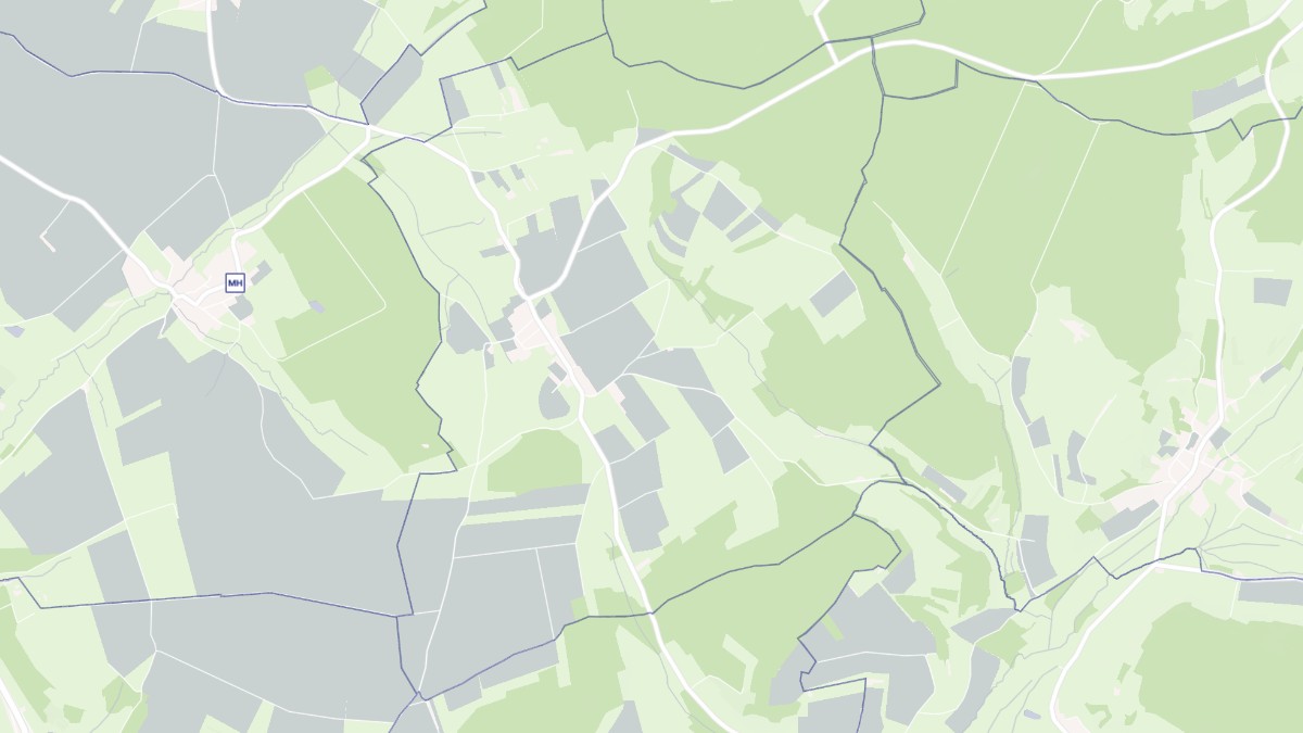 Aperçu cartographique de Ahéville, centré sur la commune