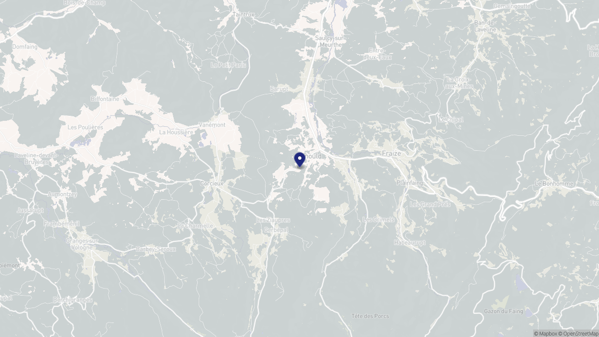 Aperçu cartographique de Anould, centré sur la commune