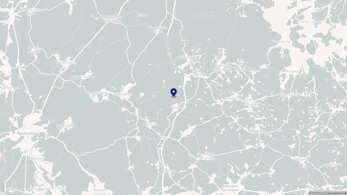 Aperçu cartographique de Aouze, centré sur la commune