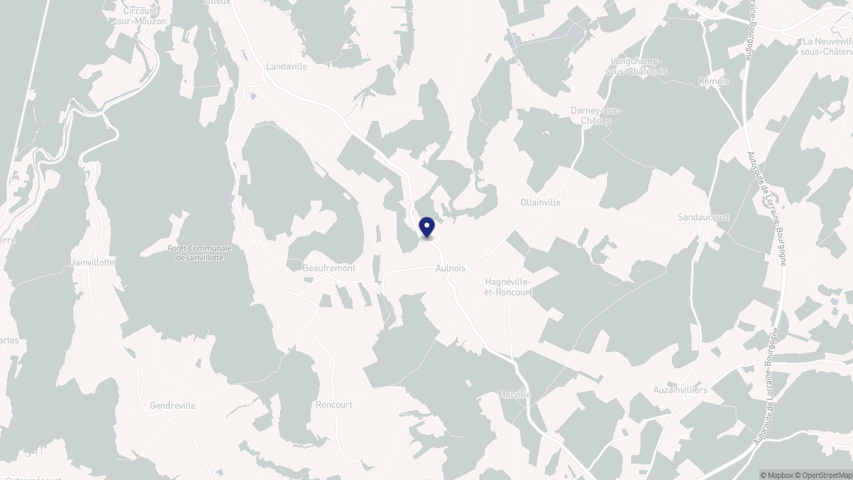Aperçu cartographique de Aulnois, centré sur la commune