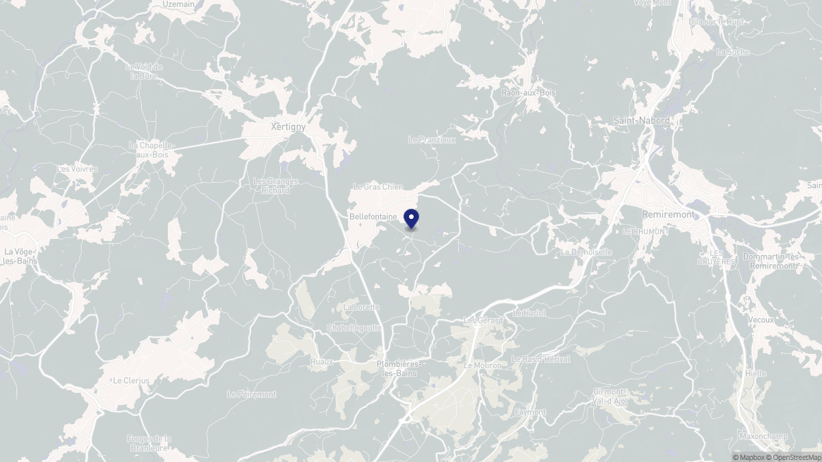 Aperçu cartographique de Bellefontaine, centré sur la commune