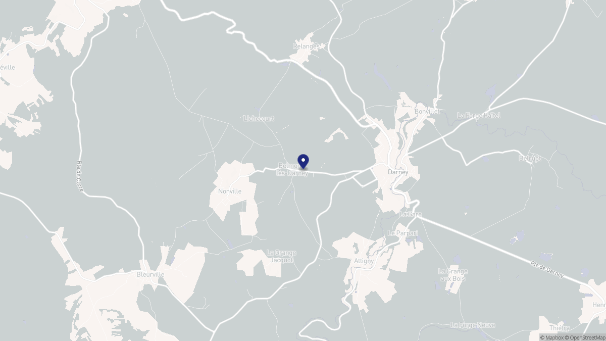 Aperçu cartographique de Belmont-lès-Darney, centré sur la commune