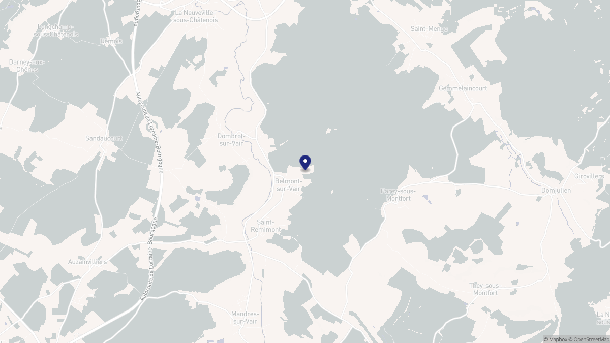 Aperçu cartographique de Belmont-sur-Vair, centré sur la commune