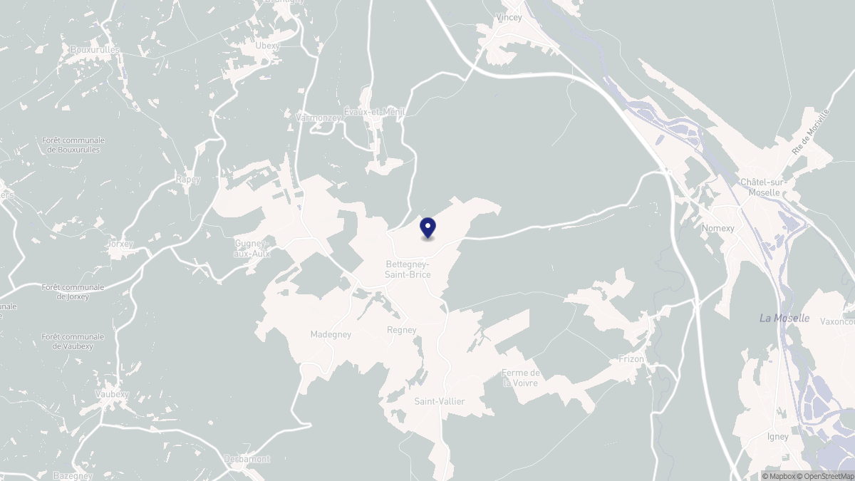 Aperçu cartographique de Bettegney-Saint-Brice, centré sur la commune