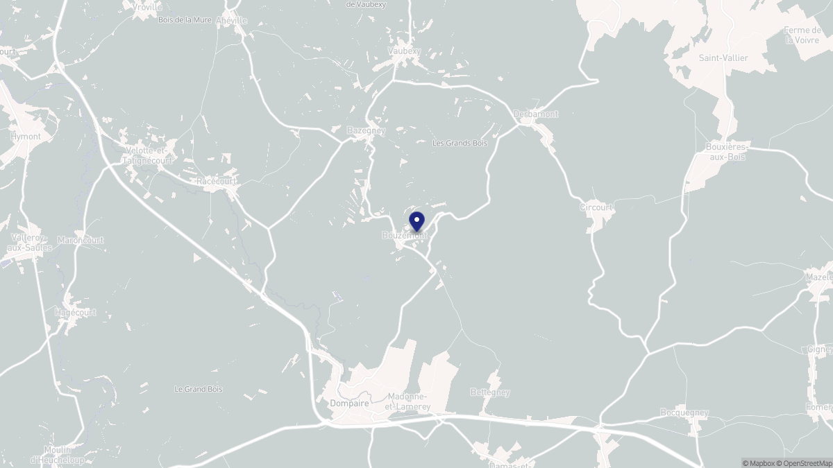 Aperçu cartographique de Bouzemont, centré sur la commune