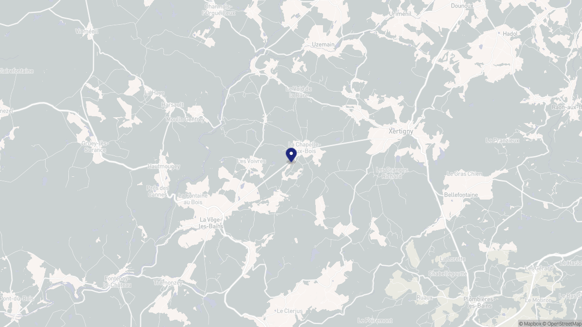 Aperçu cartographique de La Chapelle-aux-Bois, centré sur la commune