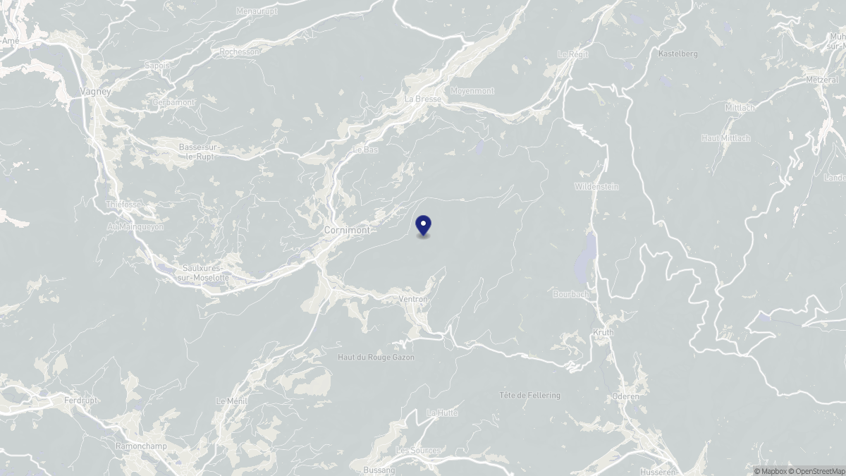 Aperçu cartographique de Cornimont, centré sur la commune