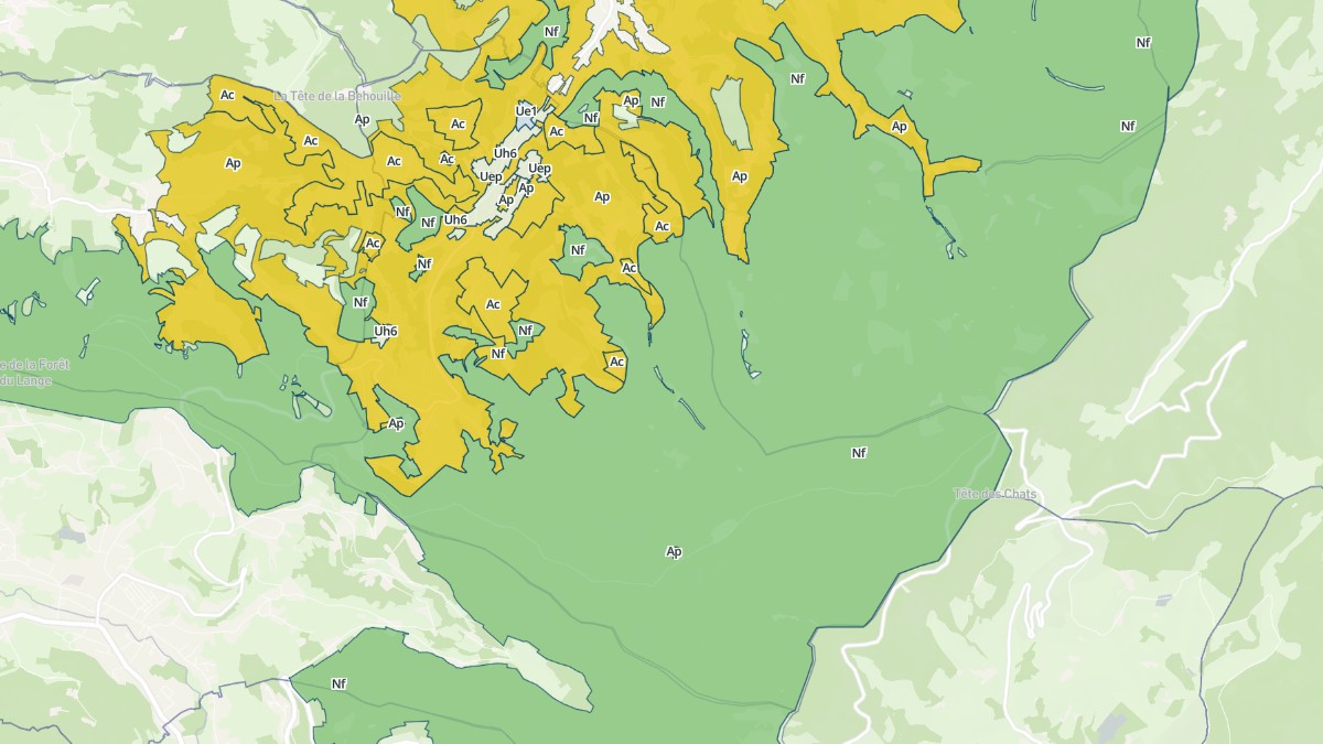 Aperçu cartographique de La Croix-aux-Mines, centré sur la commune