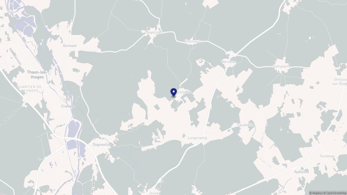 Aperçu cartographique de Dignonville, centré sur la commune