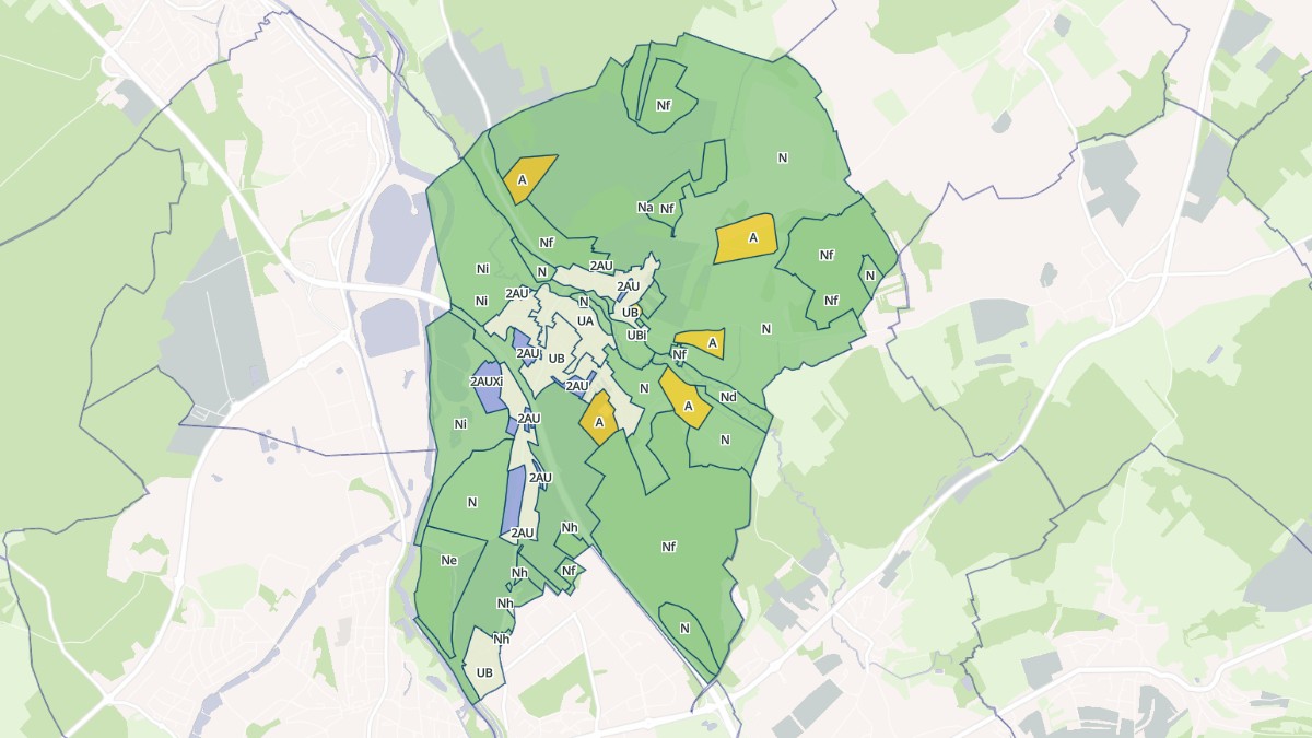 Aperçu cartographique de Dogneville, centré sur la commune