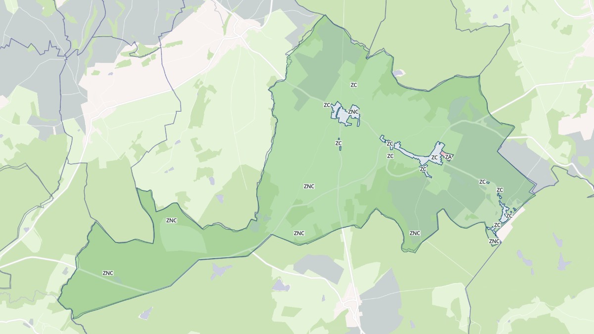 Aperçu cartographique de Escles, centré sur la commune