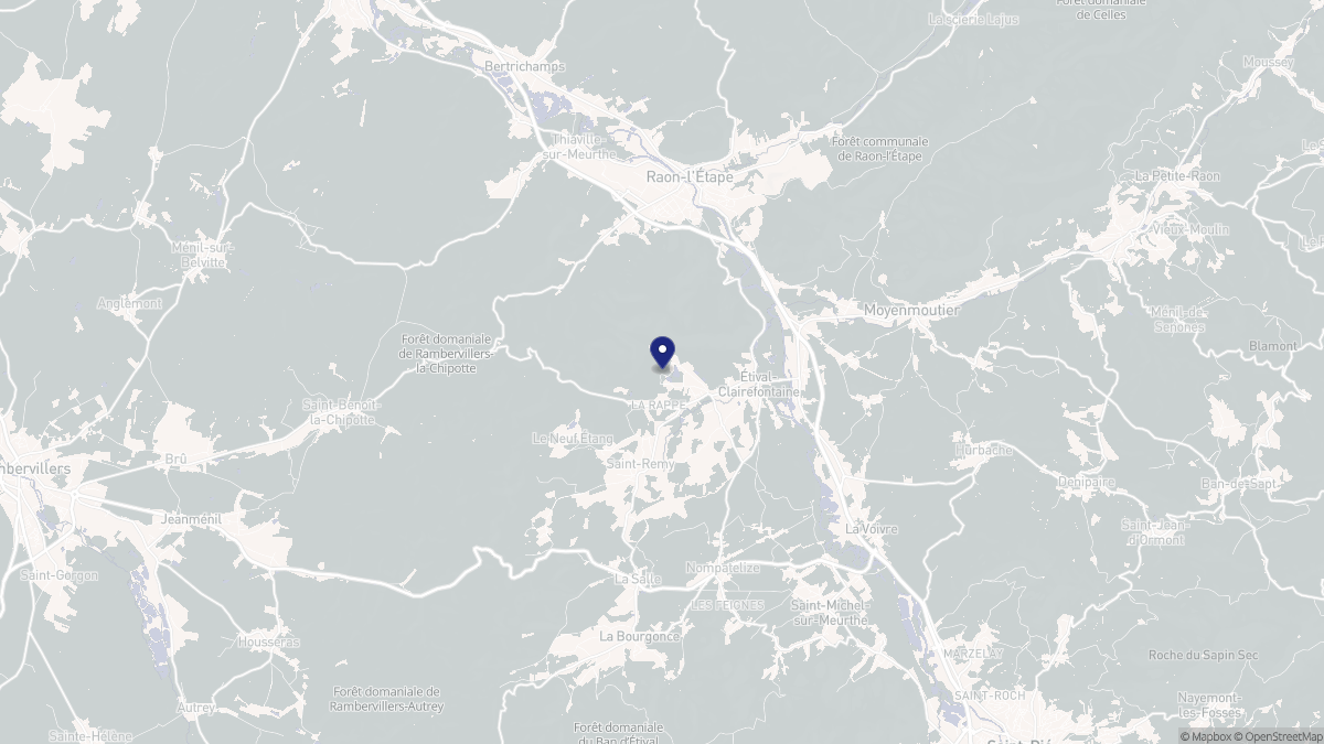 Aperçu cartographique de Étival-Clairefontaine, centré sur la commune