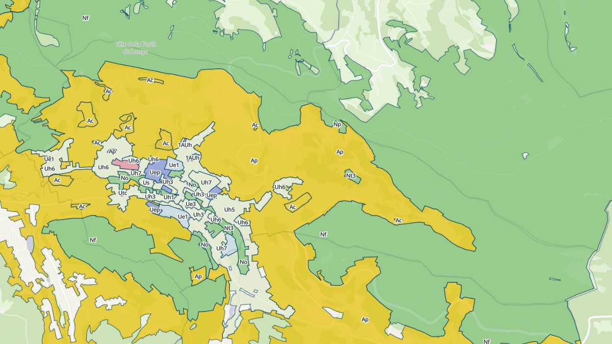 Aperçu cartographique de Fraize, centré sur la commune