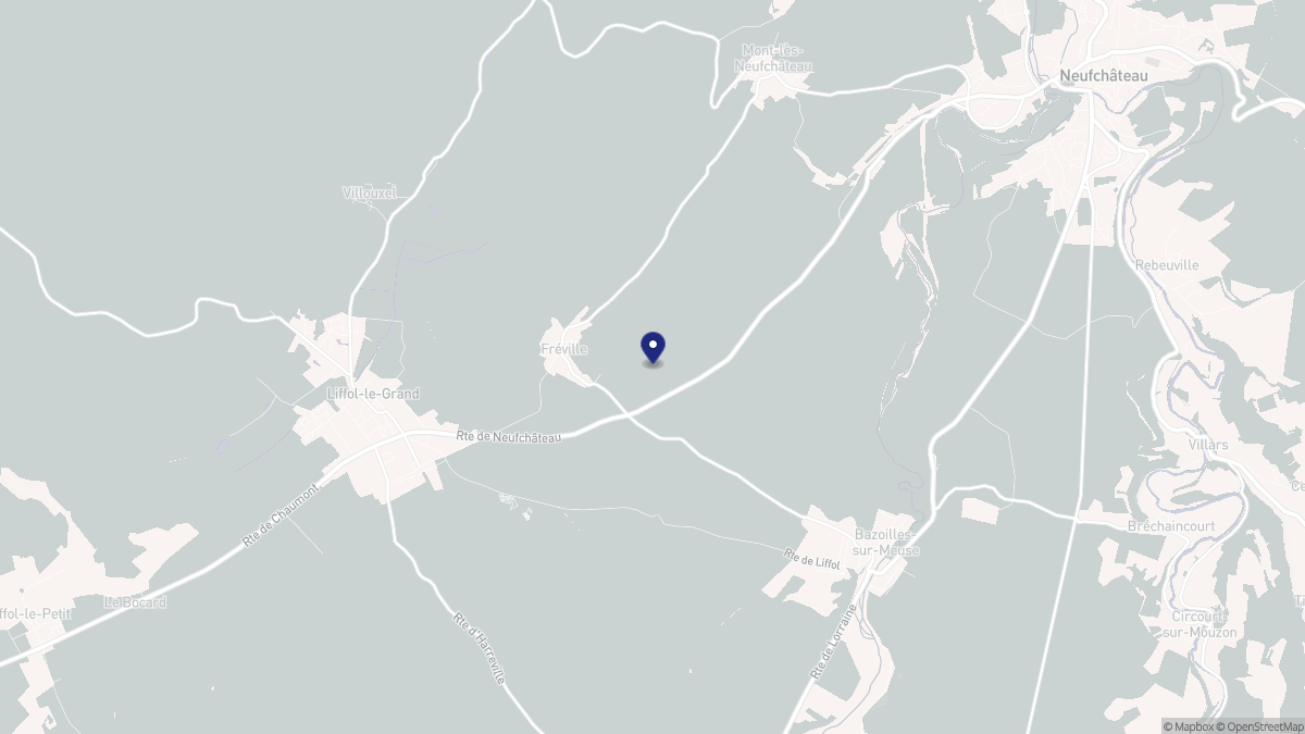 Aperçu cartographique de Fréville, centré sur la commune