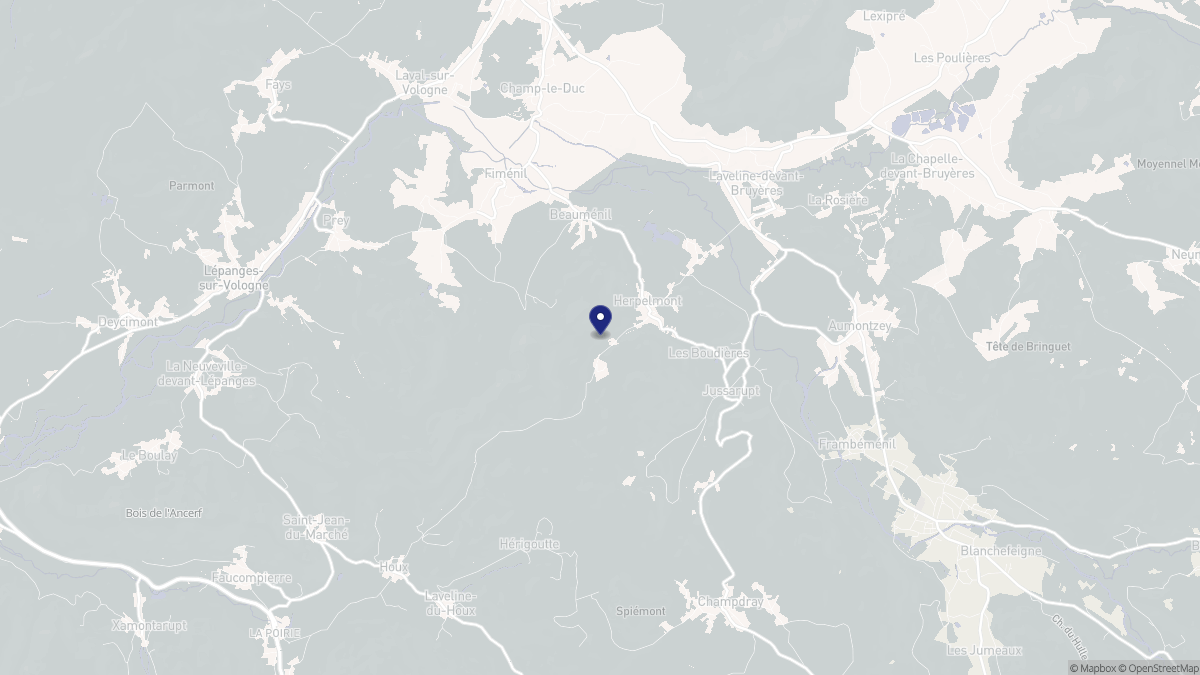 Aperçu cartographique de Herpelmont, centré sur la commune
