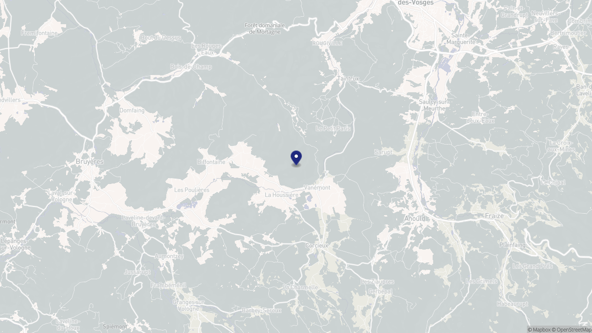 Aperçu cartographique de La Houssière, centré sur la commune