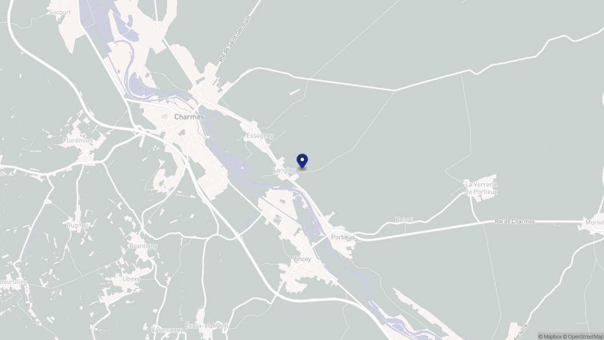 Aperçu cartographique de Langley, centré sur la commune