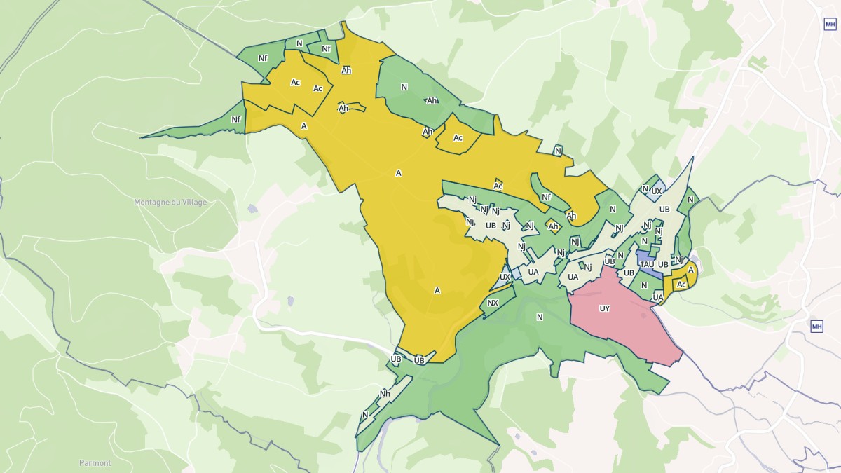 Aperçu cartographique de Laval-sur-Vologne, centré sur la commune