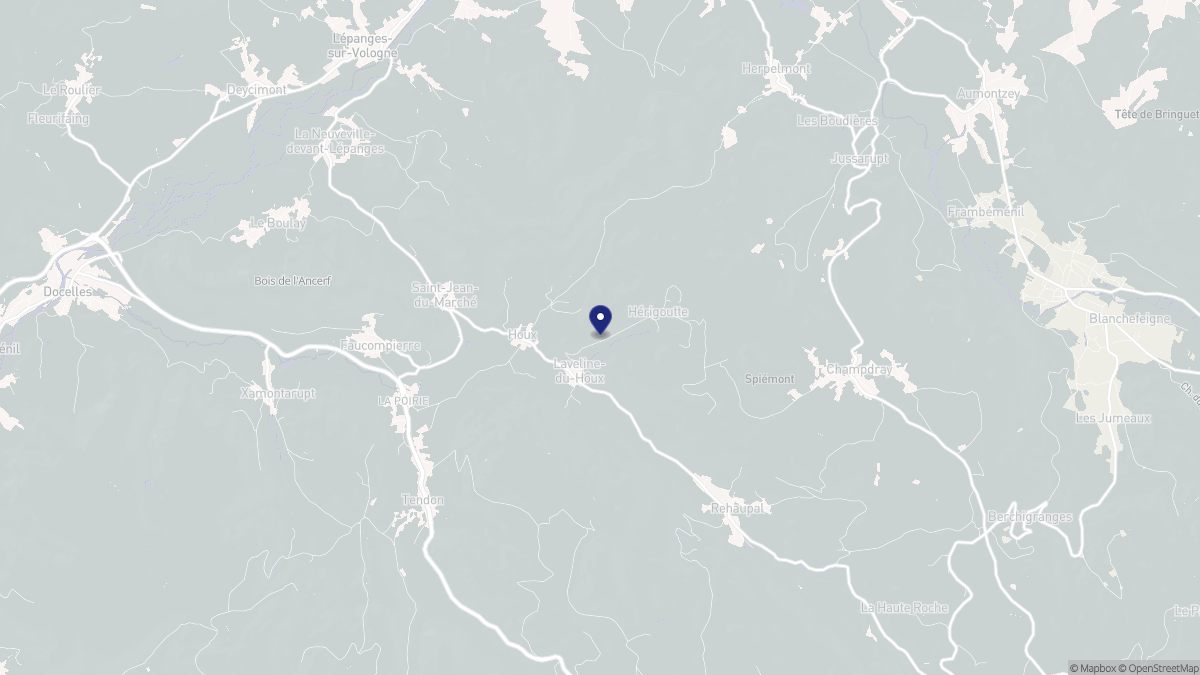 Aperçu cartographique de Laveline-du-Houx, centré sur la commune