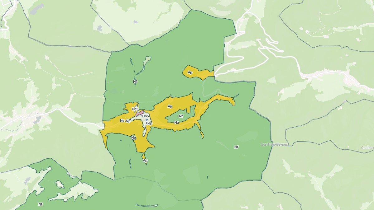 Aperçu cartographique de Lubine, centré sur la commune