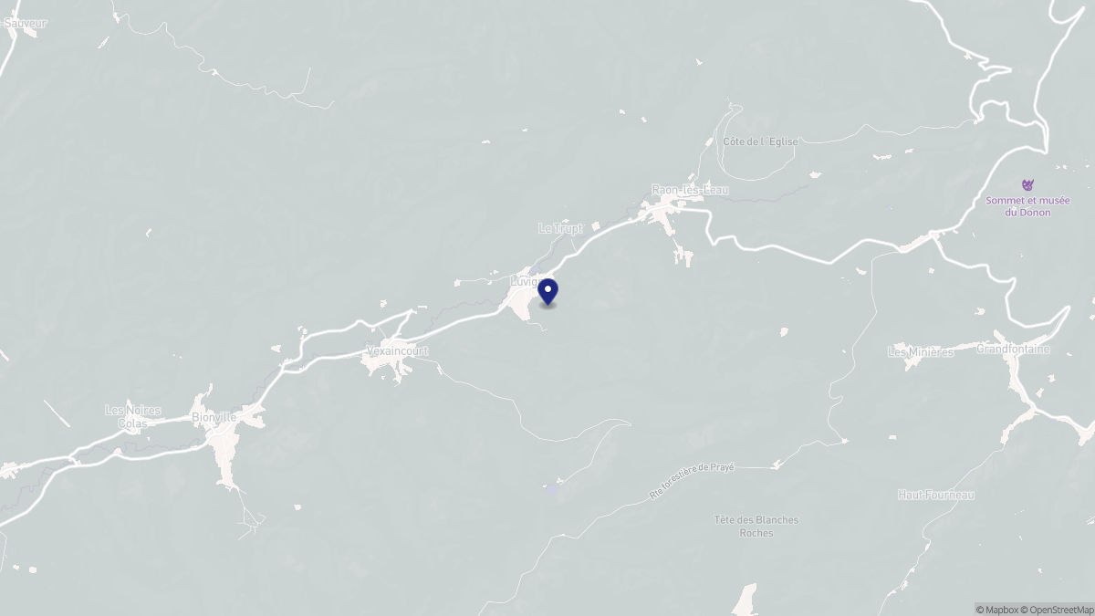 Aperçu cartographique de Luvigny, centré sur la commune