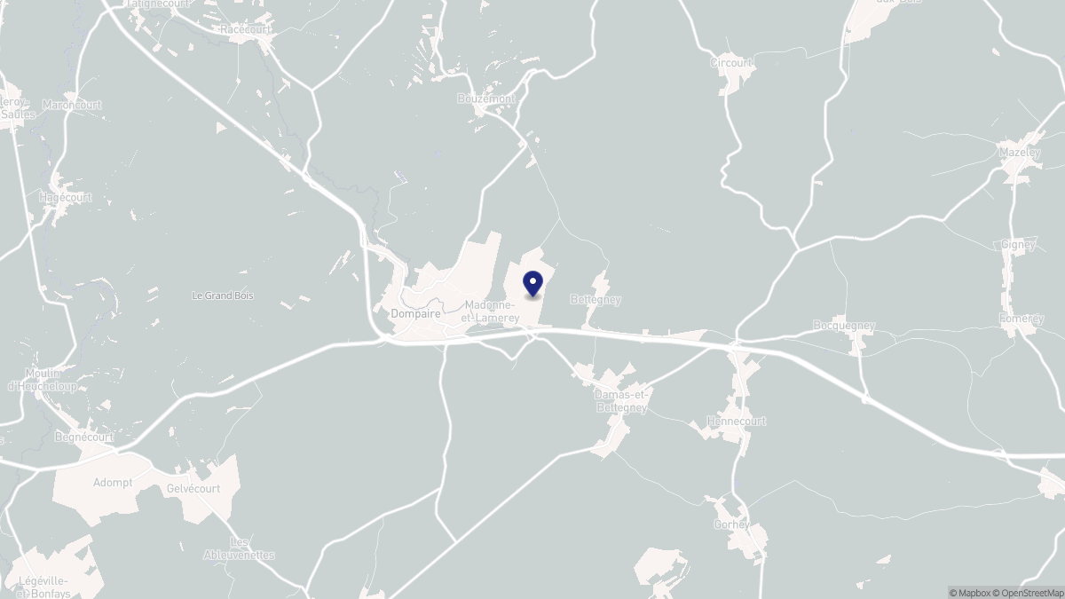 Aperçu cartographique de Madonne-et-Lamerey, centré sur la commune