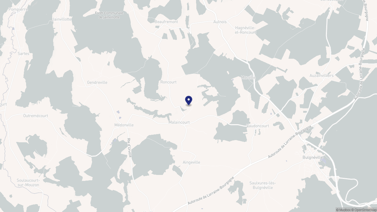 Aperçu cartographique de Malaincourt, centré sur la commune