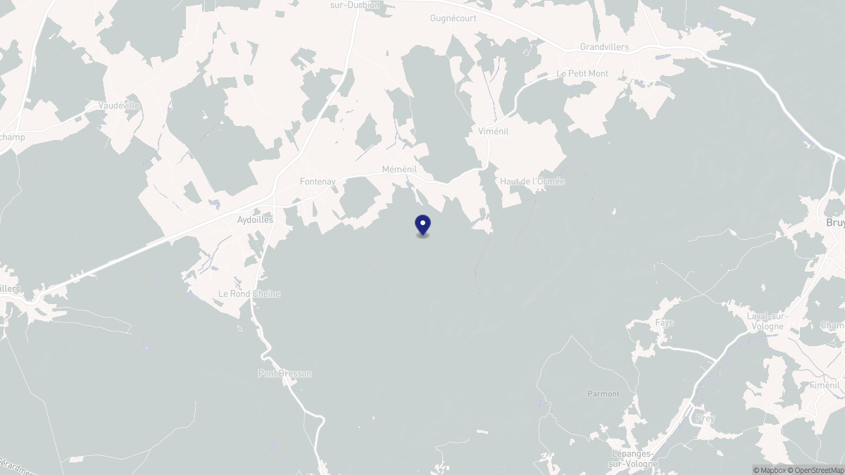 Aperçu cartographique de Méménil, centré sur la commune