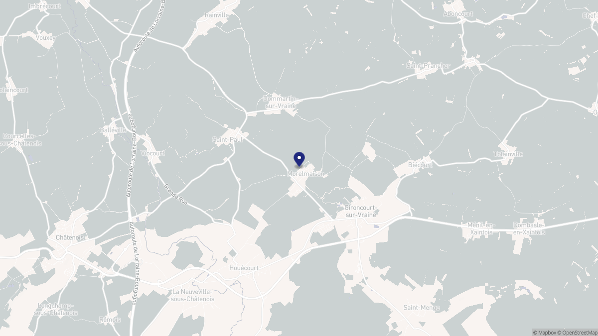 Aperçu cartographique de Morelmaison, centré sur la commune