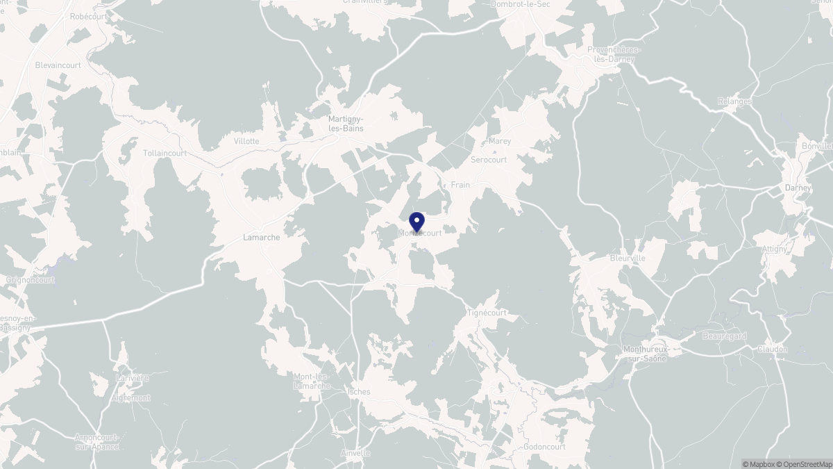 Aperçu cartographique de Morizécourt, centré sur la commune