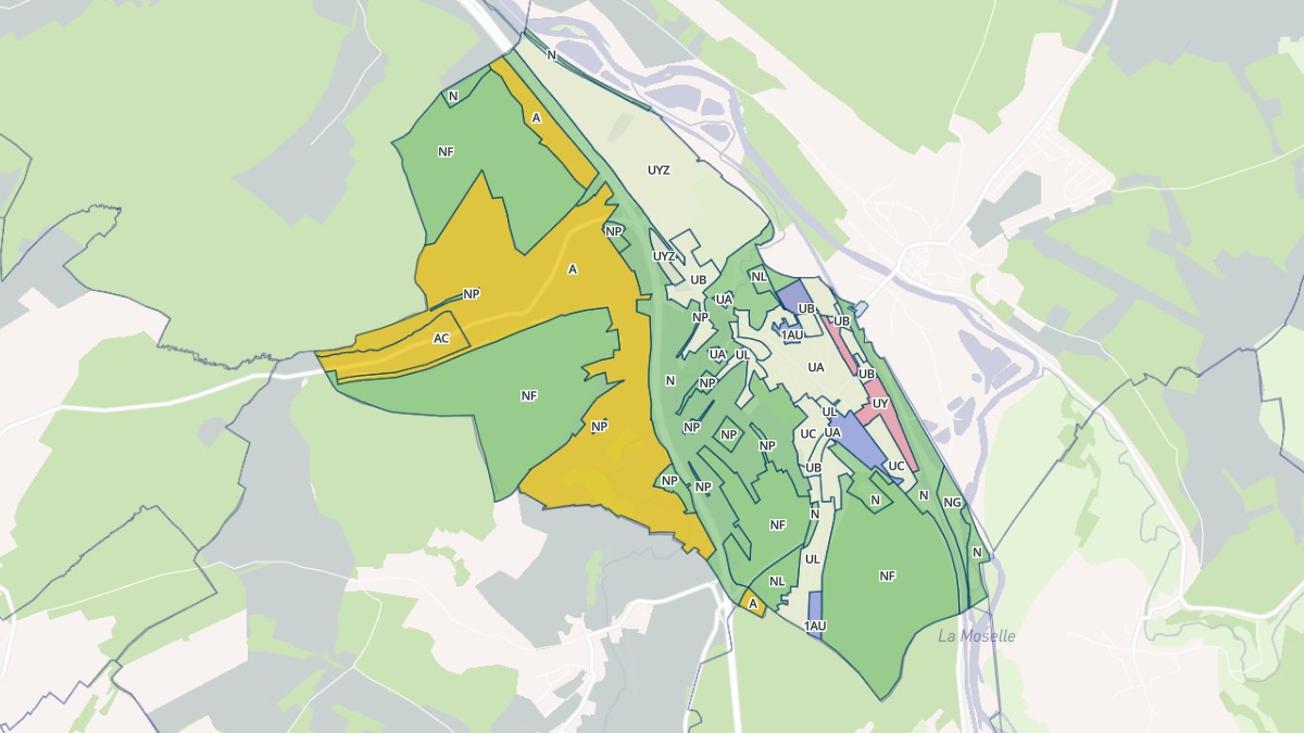 Aperçu cartographique de Nomexy, centré sur la commune